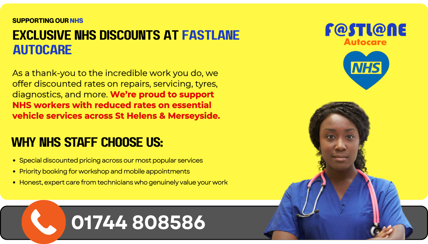 NHS Discounts For Car Repair And Servicing St Helens, Merseyside & North West NHS Discounts St Helens : NHS Discounts Merseyside : NHS Discounts North West : NHS Discounts On Car Repairs : NHS Discounts On Tyres ST Helens, Merseyside: NHS Discounts Near Me St Helens, Merseyside North West